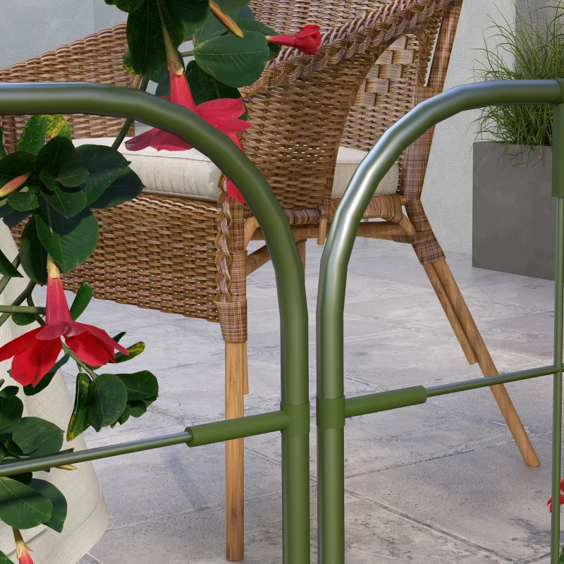 Outsunny Conjunto de 4 Treliças de Jardim Suportes para Plantas Trepadeiras com Estrutura de Aço para Frutas Flores 40x90 cm Verde