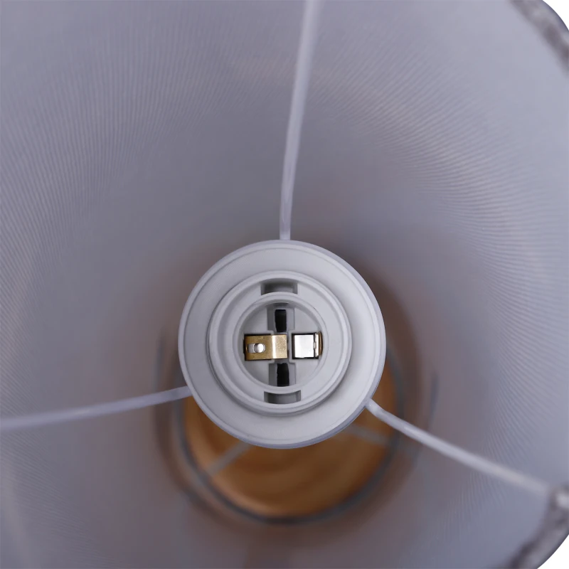 HOMCOM Candeeiro de Pé Moderno Candeeiro de Sala 40 W E27 com Cobertura de Linho e Estrutura de Metal para Quarto Ø15x120 cm Cinza