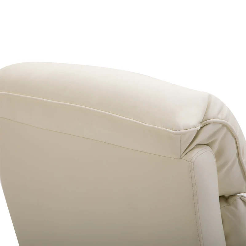 HOMCOM Poltrona Levanta Pessoas Reclinável com Apoio para os Pés Controlo Remoto Reclinação 145° e Bolso Lateral 80x94x104 cm Creme