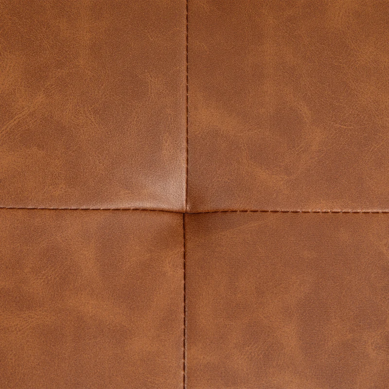 HOMCOM Cadeira de Escritório Giratória com Altura Ajustável Função Basculante e Encosto de Vime Sintético 60x55,5x82-90 cm Marrom