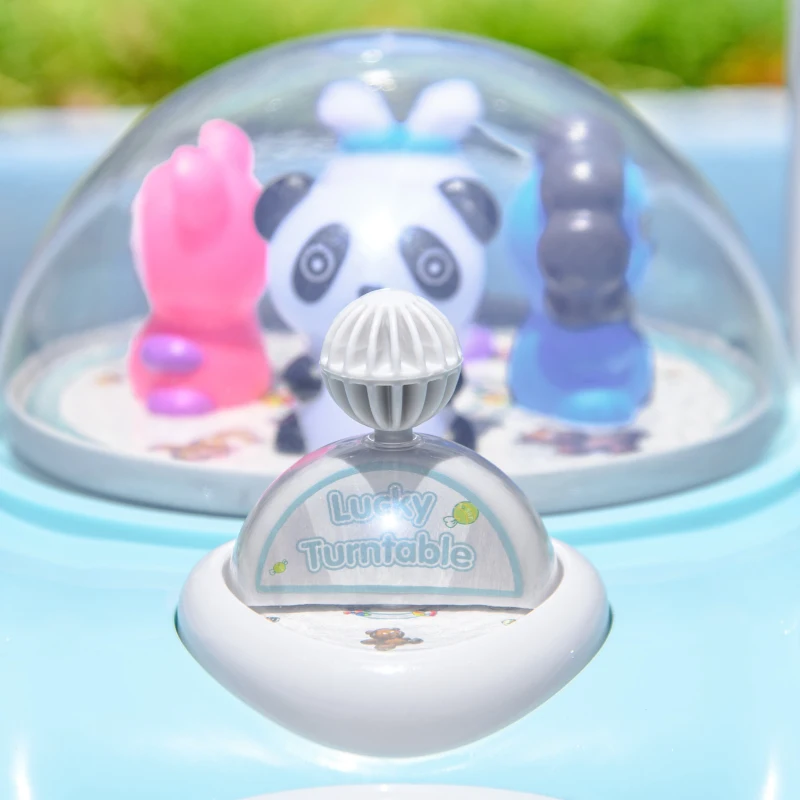 AIYAPLAY Andador para Bebés com Altura Ajustável Música Rodas Antiderrapantes Luzes Guiador Desmontável 43,4x40,6x43 cm Azul Claro