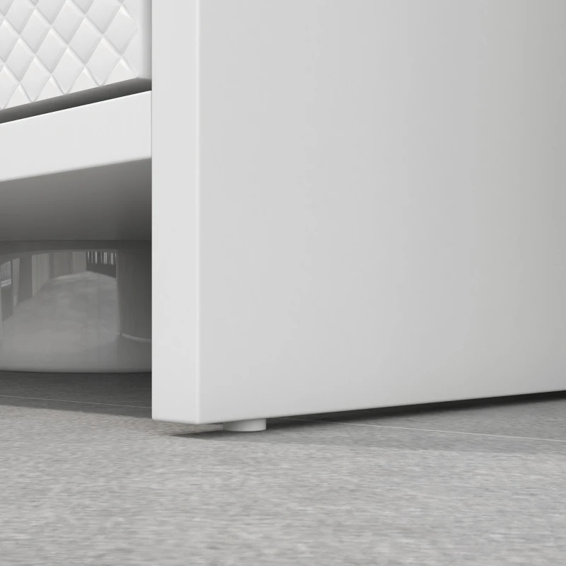 HOMCOM Móvel para Lavatório Pousar Moderno com Prateleira Anti-Tombo Carga 40 kg 60x30x60 cm Branco