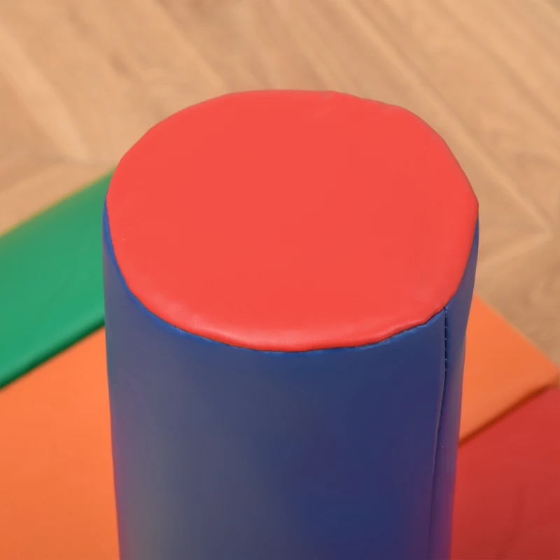 HOMCOM Conjunto de 7 Blocos de Espuma para Crianças de 1-3 Anos Blocos de Construção para Escalar e Gatinhar 60x40x11 cm Multicor