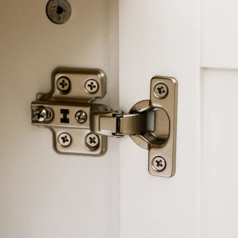 HOMCOM Aparador Sala de Estar com 3 Portas e Prateleiras Ajustáveis Estilo Moderno 120x40x70 cm Branco e Madeira