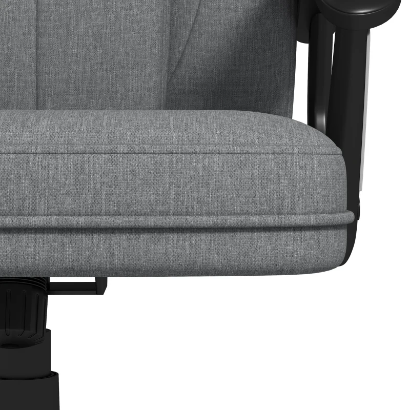 Vinsetto Cadeira de Escritório Giratória com Altura Ajustável Apoio para os Braços e Encosto Acolchoado de Linho Sintético 66x75x110-120 cm Cinza