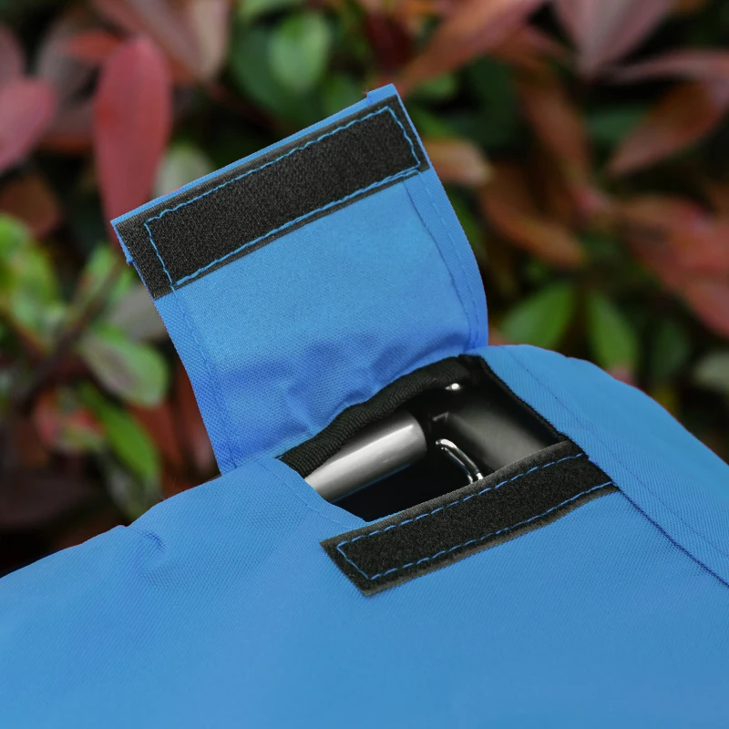 PawHut Fahrradanhänger bis 20kg Universalkupplung Sicherheitsanker Reflektor Stahl Blau+Schwarz