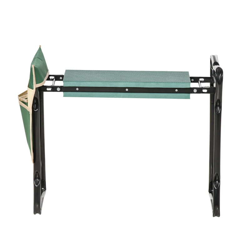 Outsunny Kniebank, Klappbarer Gartenhocker, 2-in-1, Kniehilfe, mit Werkzeugtasche, EVA-Schaumstoff, 58 x 28 x 49 cm