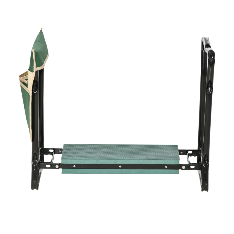 Outsunny Kniebank, Klappbarer Gartenhocker, 2-in-1, Kniehilfe, mit Werkzeugtasche, EVA-Schaumstoff, 58 x 28 x 49 cm