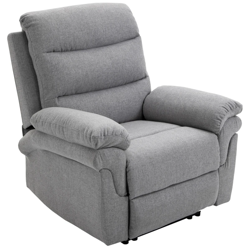 HOMCOM Recliner z funkcją rozkładania Krzesło TV Recliner Linen-Touch
