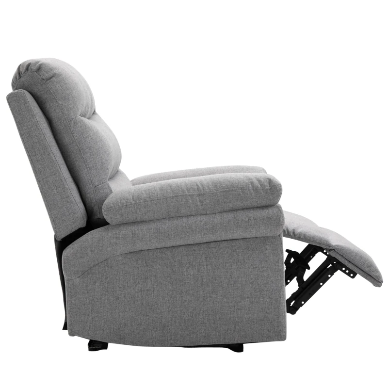 HOMCOM Recliner z funkcją rozkładania Krzesło TV Recliner Linen-Touch