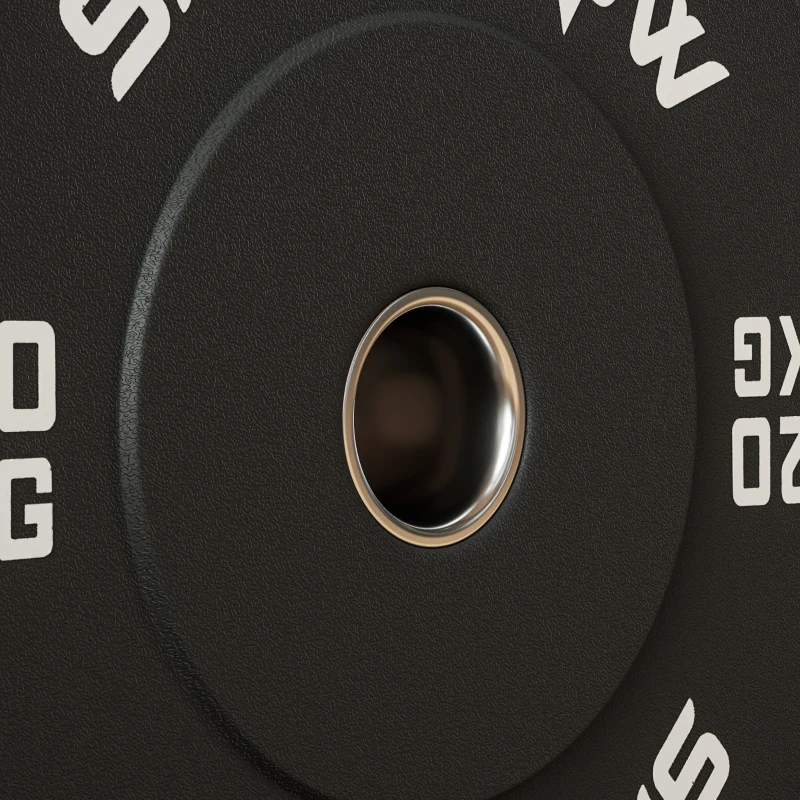 SPORTNOW Halterschijvenset, 2 x 20 kg, Olympische standaard, Rubber, Geluidsarm, Zwart