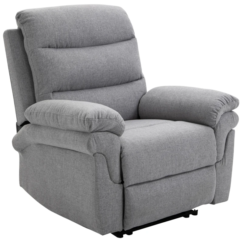 HOMCOM Recliner z funkcją rozkładania Krzesło TV Recliner Linen-Touch
