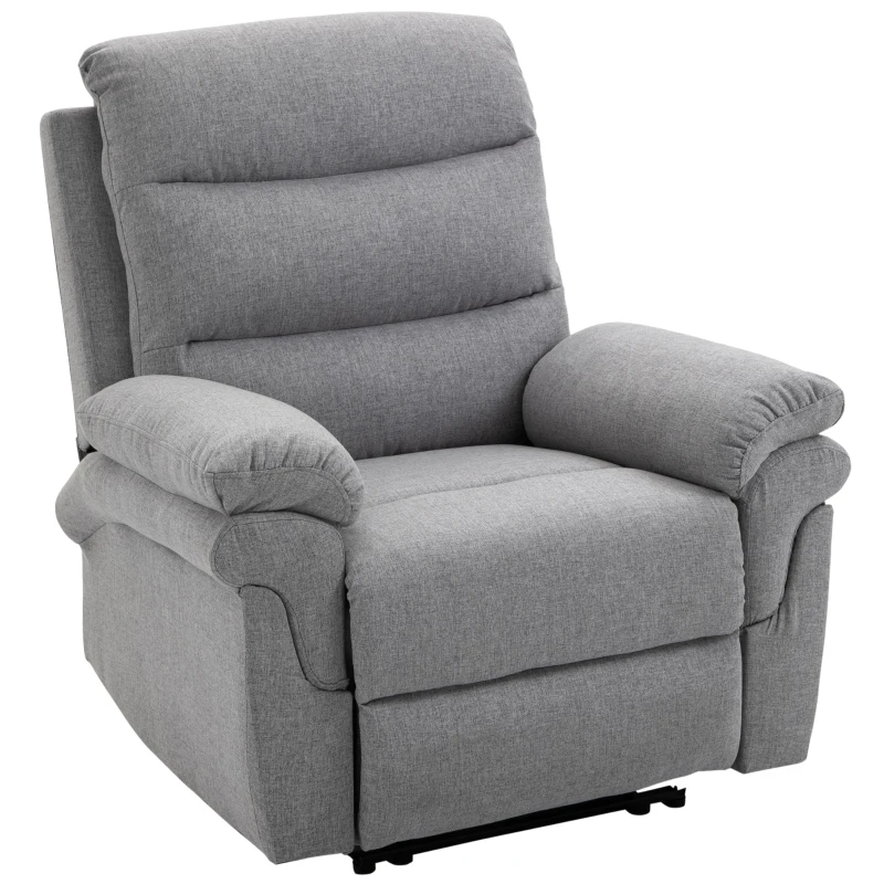 HOMCOM Recliner z funkcją rozkładania Krzesło TV Recliner Linen-Touch