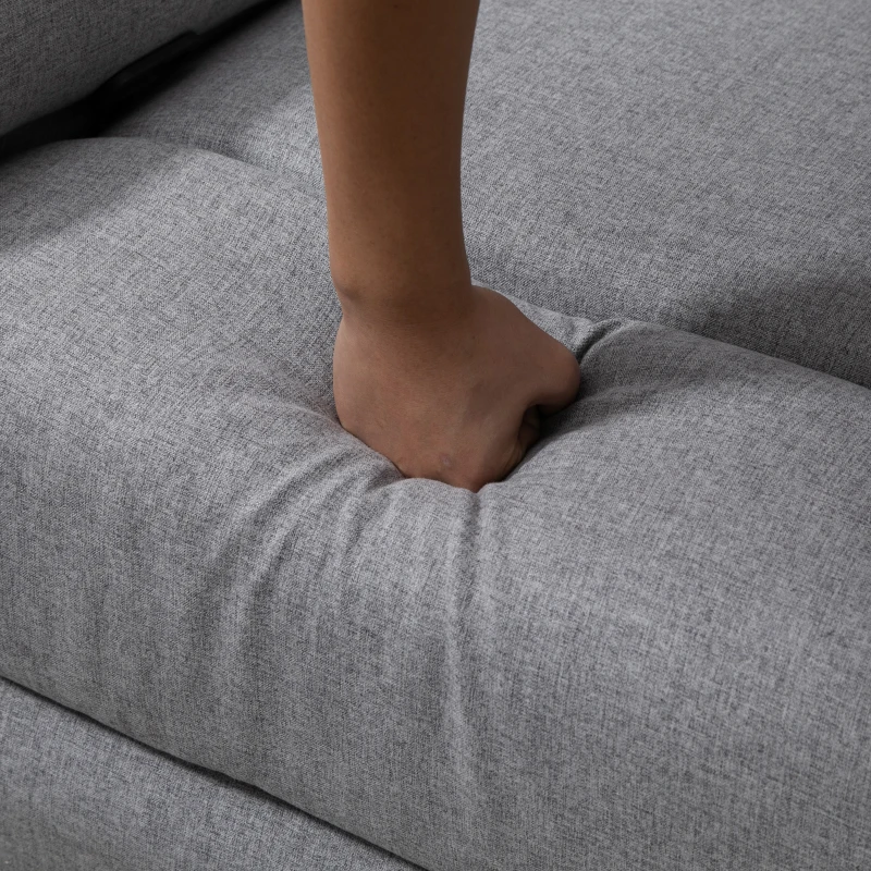 HOMCOM Recliner z funkcją rozkładania Krzesło TV Recliner Linen-Touch