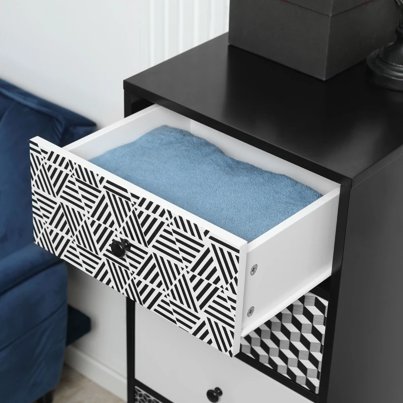 HOMCOM Chest of Drawers, 5 Drawer Dresser, Vertical Storage Organizer Unit for Bedroom, Living Room