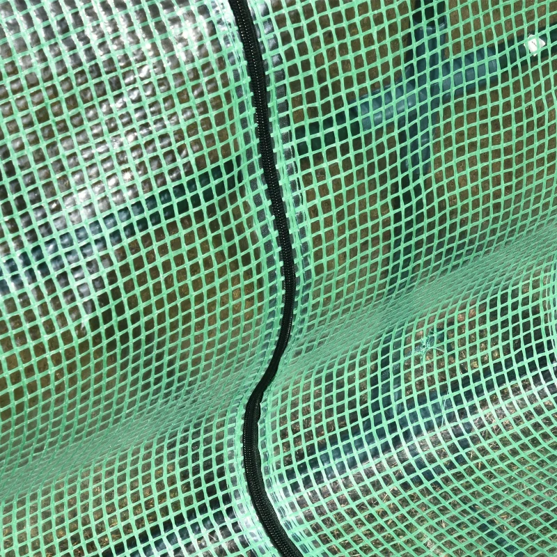 Outsunny Seră pentru Grădină Impermeabilă și Rezistentă la UV cu 3 Ferestre Rulante, 400x100x80 cm, Verde