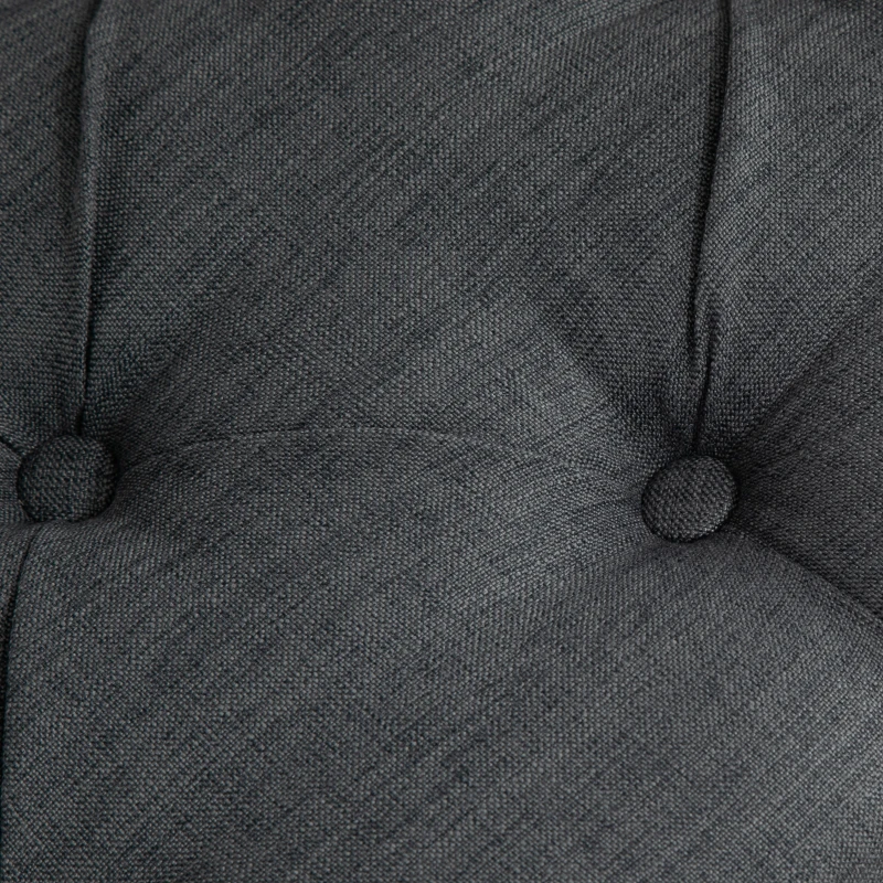 HOMCOM 80cm End of Bed Bench, Window Seat, Tufted Bench for Bedroom, Hallway, Living Room, Grey