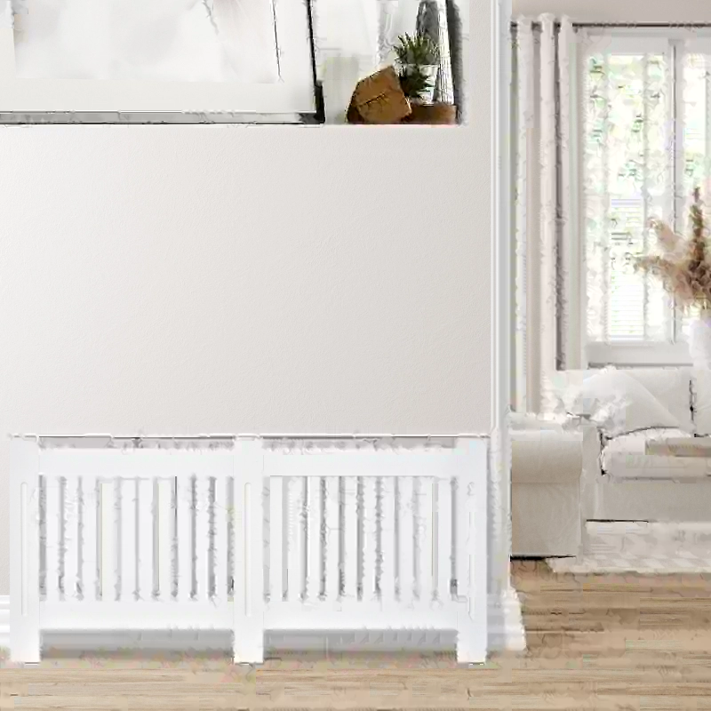 HOMCOM Cobertura Radiador Moderna de MDF com Prateleira Superior para Sala de Estar Dormitório Escritório 172x19x81 cm Branco