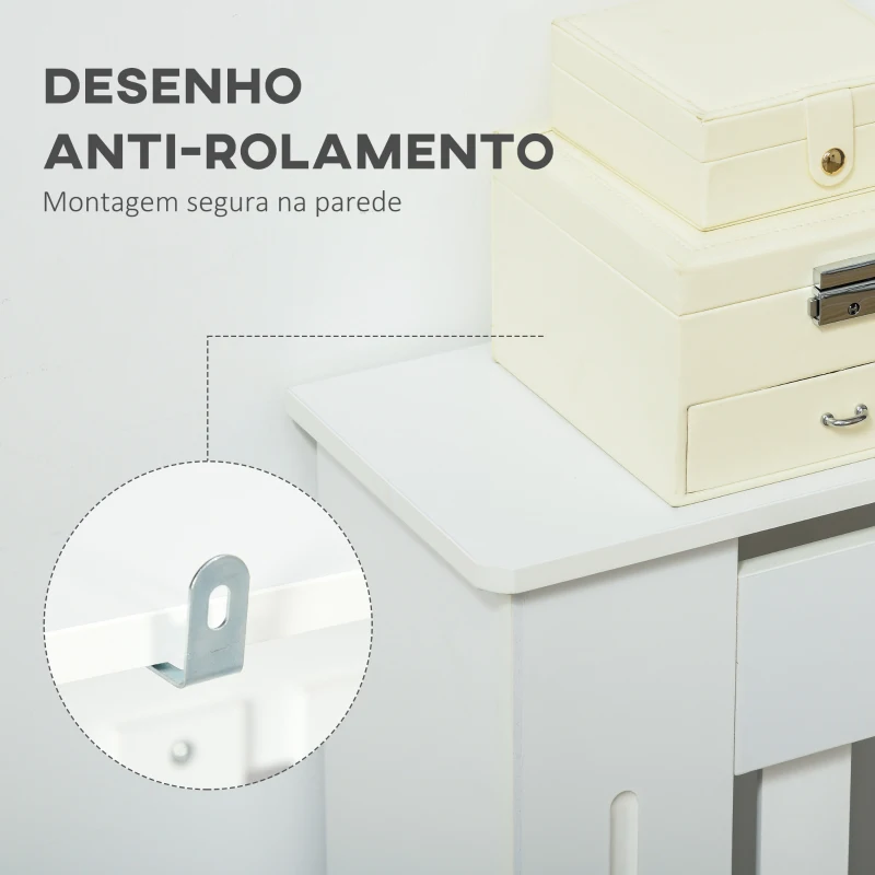 HOMCOM Cobertura Radiador Moderna de MDF com Prateleira Superior para Sala de Estar Dormitório Escritório 172x19x81 cm Branco
