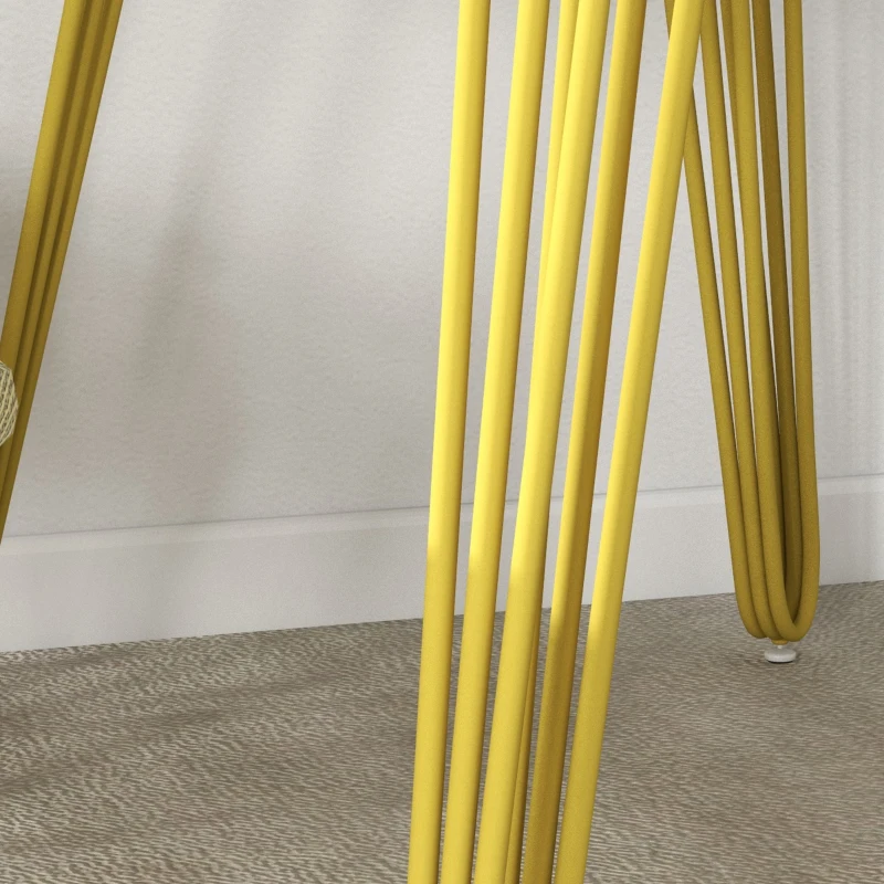 HOMCOM Tavolo da Cucina e Soggiorno per 6 Persone Max con Gambe a Forcina, in MDF e Acciaio, 140x89x75.5 cm