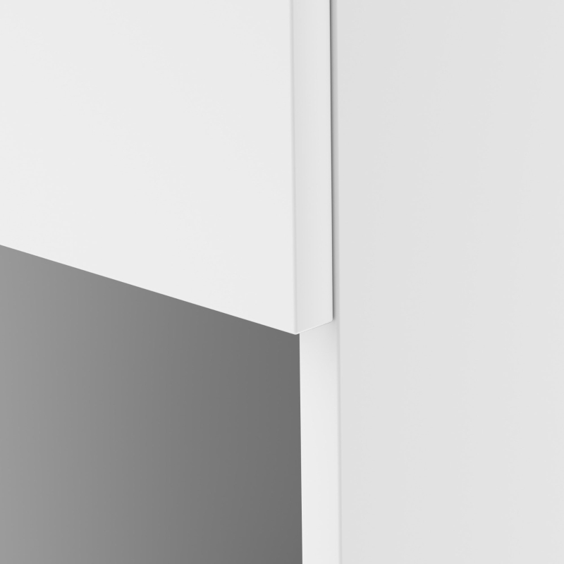 HOMCOM Nocny Stolik, Nowoczesny Stolik Pomocniczy z Szufladą i Półką, do Sypialni, Salonu, Drewno, Biały