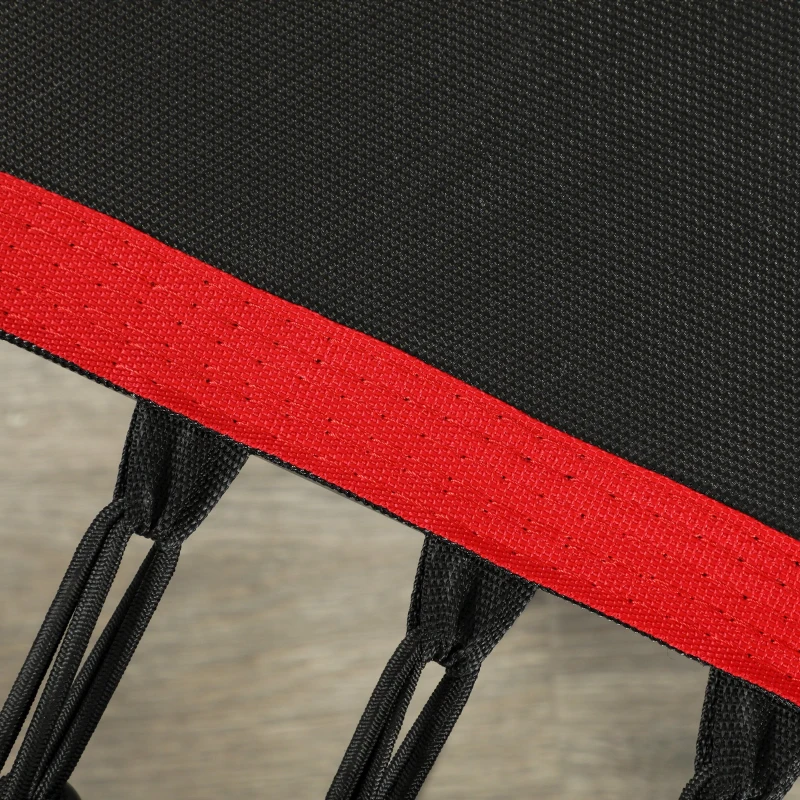 SPORTNOW Trampolim Fitness 114x114x132 cm com Guiador Ajustável em 3 Níveis Estrutura de Aço para Treino de Perna Corpo Vermelho