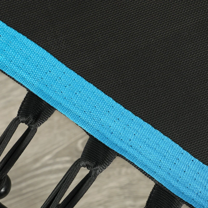 SPORTNOW Trampolim Fitness 114x114x132 cm com Guiador Ajustável em 3 Níveis Estrutura de Aço para Treino de Perna Corpo Azul