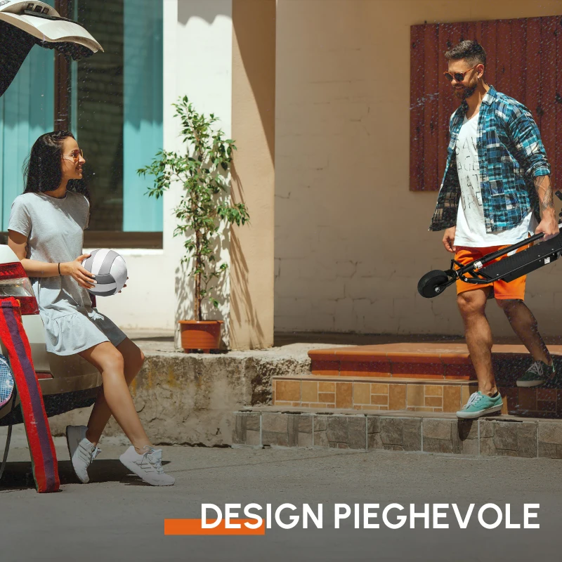 HOMCOM Monopattino Elettrico Bambini 4-14 Anni 150W ad Altezza Regolabile, in Acciaio e PP, 42x94x105-108 cm, Nero