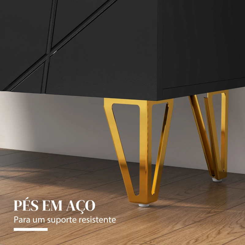 HOMCOM Móvel Sapateira de Entrada Armário Sapateira com Prateleiras Ajustáveis para 15-20 Pares de Sapatos 72x31,5x95 cm Preto