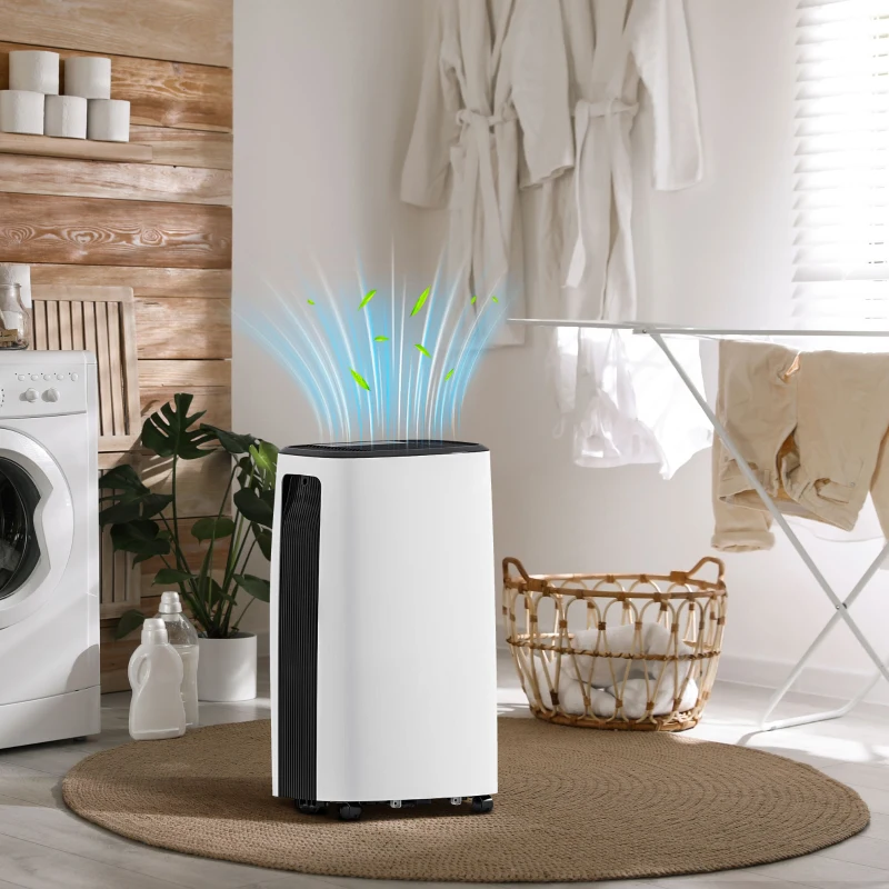 HOMCOM 16l/Day Dehumidifier, with Washable Filter and Timer - White