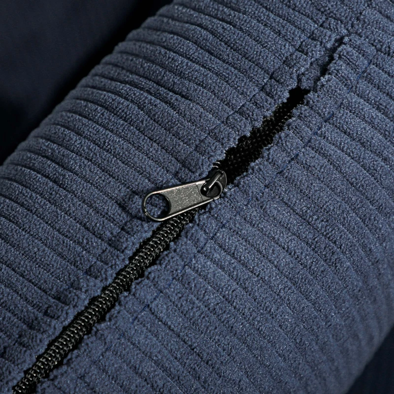 HOMCOM Corduroy Retro Accent Chair - Blue