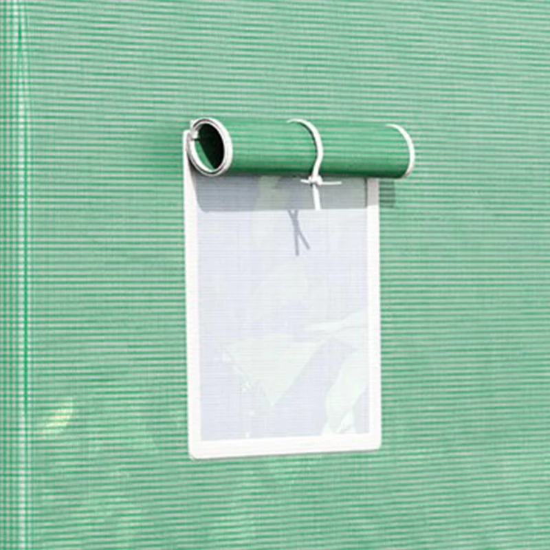 Outsunny Seră cu Acoperiș Rotunjit din PE, 4,5x2x2 m, Verde