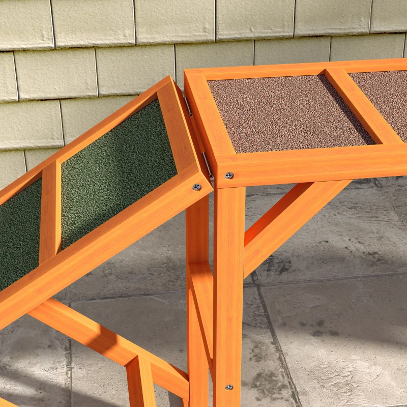 PawHut Agility Hondenloopplank, Parcours, Anti-slip, Weerbestendig, Hout 335 x 55 x 60 cm, Oranje(m-9)
