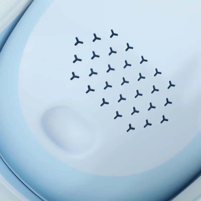 AIYAPLAY Składana Wanna dla Dzieci, Antypoślizgowa, Bezpieczny Materiał, 83Dł x 48Szer x 23,5Wys cm, Jasnoniebieska