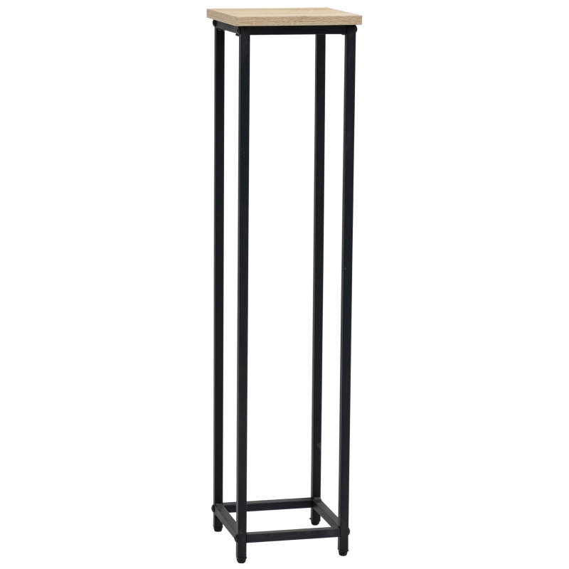 Outsunny 3-teiliges Set Pflanzenständer stapelbar platzsparend 21 cm x 21 cm x 50/70/90 cm Stahl Braun + Schwarz