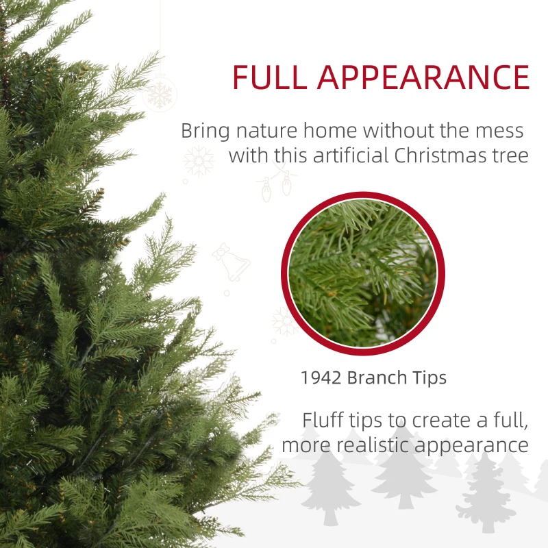 HOMCOM Kerstboom, Kunstspar, Realistische Uitstraling, Snelle Opzet, Plastic, Groen, 100 x 100 x 150cm