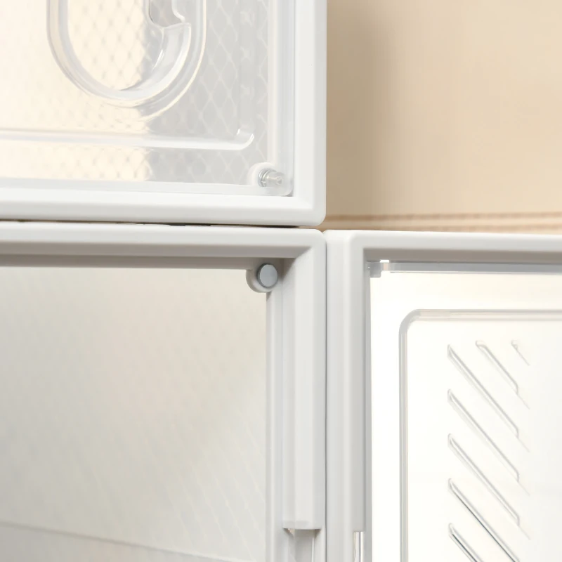 HOMCOM Armário Modular de Plástico Sapateira Modular com 18 Cubos Portas Magnéticas Organizador de Sapatos para Entrada Corredor Dormitório 25x35x19cm Transparente