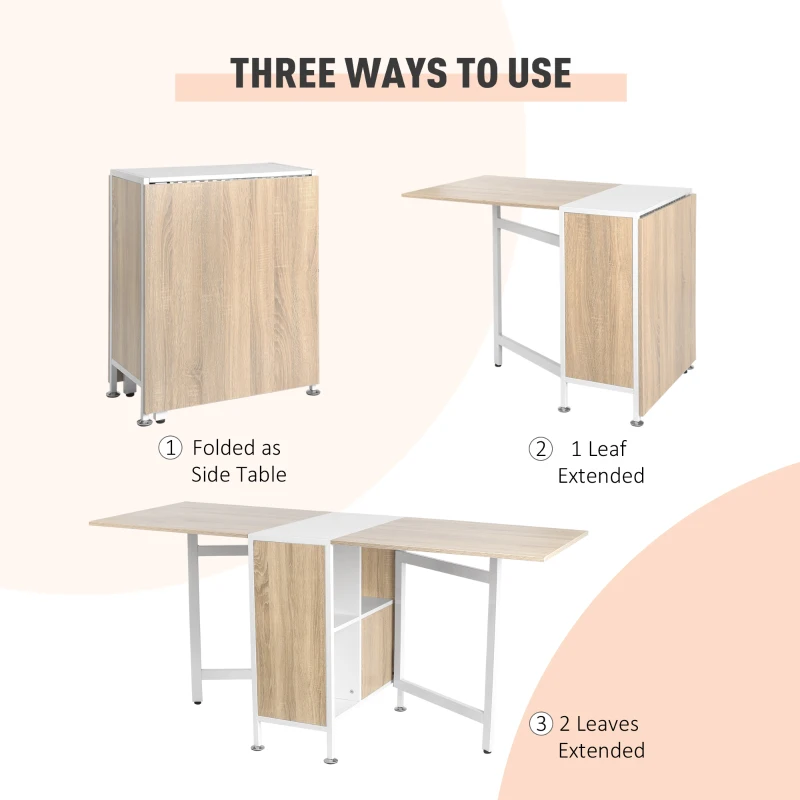 HOMCOM klaptafel eettafel(m-7)