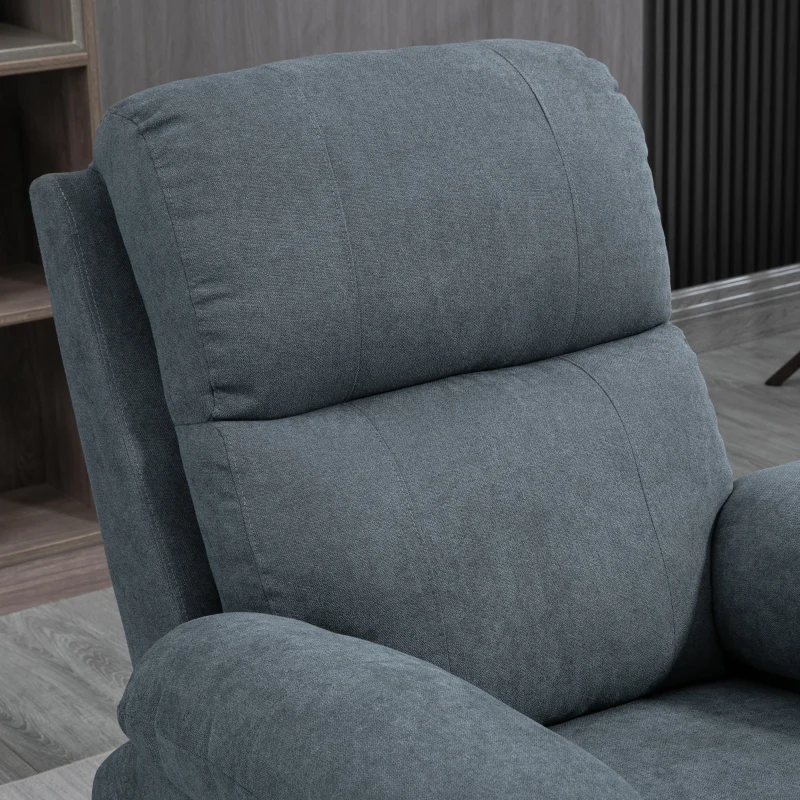 HOMCOM Poltrona Alzapersona Reclinabile fino a 135° con 8 Punti Massaggianti, Telecomando e Poggiapiedi 89x99x103 cm, Grigio