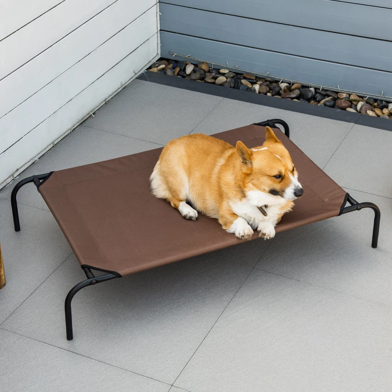 PawHut Hundebett Outdoor Hundeliege bis 30 kg mit Ersatzbezug 110 x 68 x 20 cm
