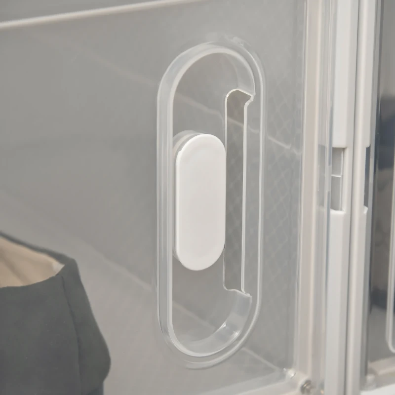 HOMCOM Mobile Scarpiera Modulare Salvaspazio, 8 Cubi 28x36x21 cm in Plastica PP, Bianco