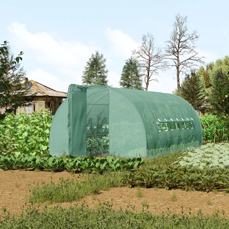 Outsunny Sera de Gradina Tunel pentru Cultivare Plante in PE, 600x300x200cm(m-13)
