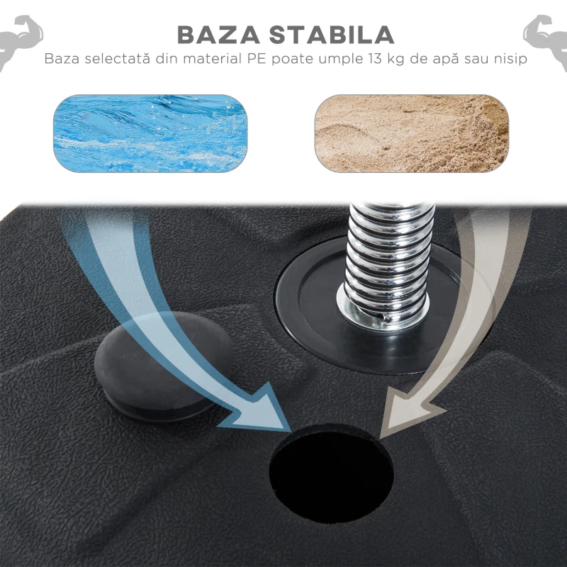 HOMCOM Sac de Box de Podea cu Înălțime Reglabilă, Mănuși de Box și Bază Umplută, 43x43x126-144 cm, Roșu