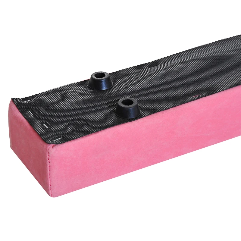 HOMCOM 210 cm balansbalk gym beam voor binnen en buiten tot 120 kg roze(m-10)