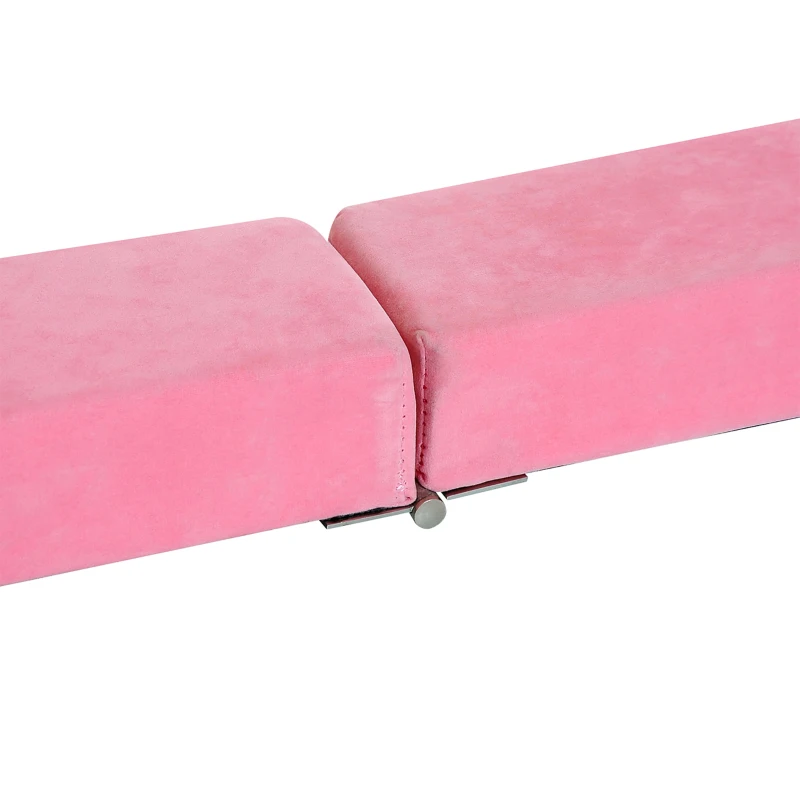 HOMCOM 210 cm balansbalk gym beam voor binnen en buiten tot 120 kg roze(m-8)