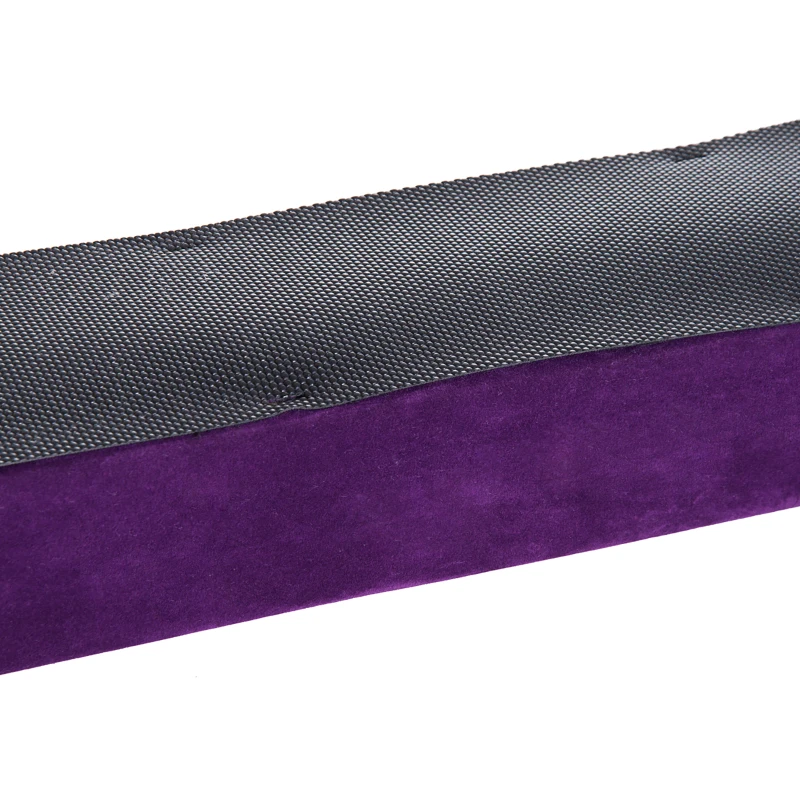 HOMCOM Opvouwbare Evenwichtsbalk, Antislip, Suède Bekleding, Stevig Hout, 210 x 10 x 6,5 cm, Paars