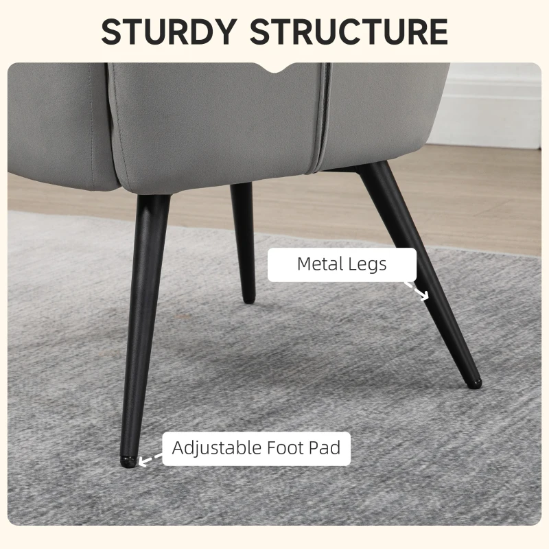 HOMCOM Fotel relaksacyjny z podnóżkiem