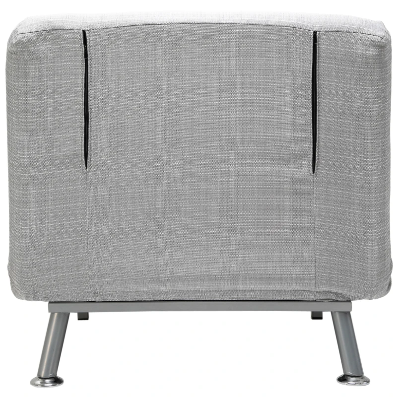 Fotel rozkładany składany sofa z funkcją spania materac składany łóżko dla gości szary sofa