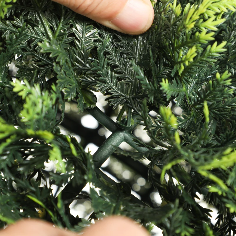 HOMCOM Kunstplanten Set van 2, UV-bestendige Decoratieve Planten, Decor-Planten, Indoor, Outdoor, 45 cm, Groen