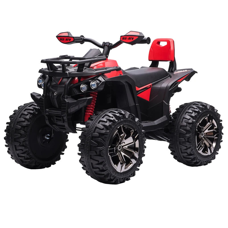 HOMCOM Elektro-Kinderquad, 3-8 km/h, 45 Min. Betriebszeit, LED-Scheinwerfer, Musikplayer mit USB, für Kinder 3 bis 5 Jahre